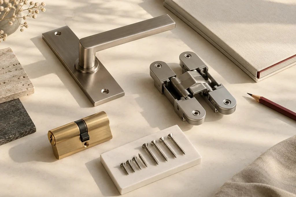Composition illustrative de quincaillerie